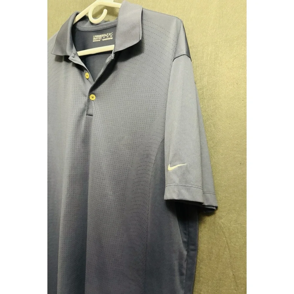 Nike Golf Dri-Fit Polo Shirt Men's XL Blue Performance Activewear - Picture 2 of 16